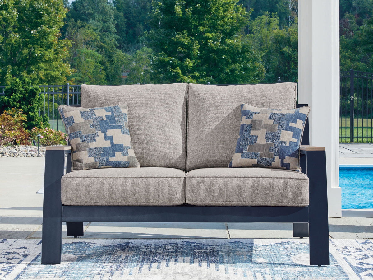 East Beach - Loveseat With Cushion - Blue - Select Living Furniture - Loveseats - Signature Design by Ashley® - PCP587-835 - East Beach - Loveseat With Cushion - Blue -