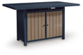 East Beach - Rectangular Bar Table With Fire Pit - Blue - Select Living Furniture - Fire Pits - Signature Design by Ashley® - PCP587-665 - East Beach - Rectangular Bar Table With Fire Pit - Blue -