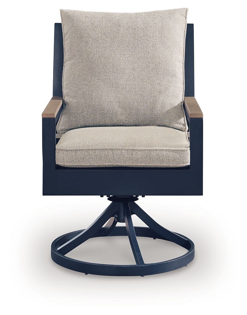 East Beach - Swivel Chair With Cushion (Set of 2) - Blue - Select Living Furniture - Chair Sets - Signature Design by Ashley® - PCP587-602A - East Beach - Swivel Chair With Cushion (Set of 2) - Blue -
