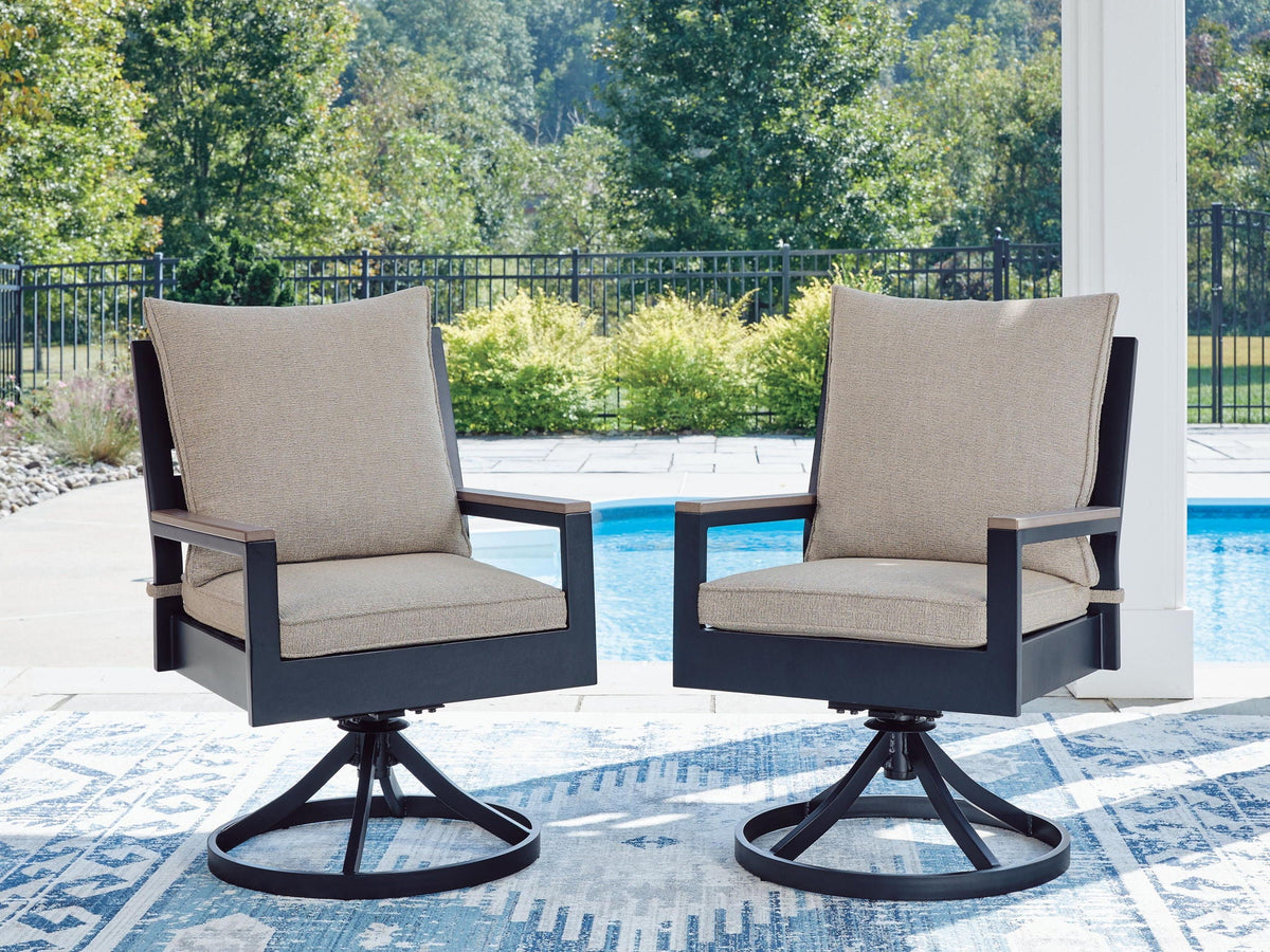 East Beach - Swivel Chair With Cushion (Set of 2) - Blue - Select Living Furniture - Chair Sets - Signature Design by Ashley® - PCP587-602A - East Beach - Swivel Chair With Cushion (Set of 2) - Blue -