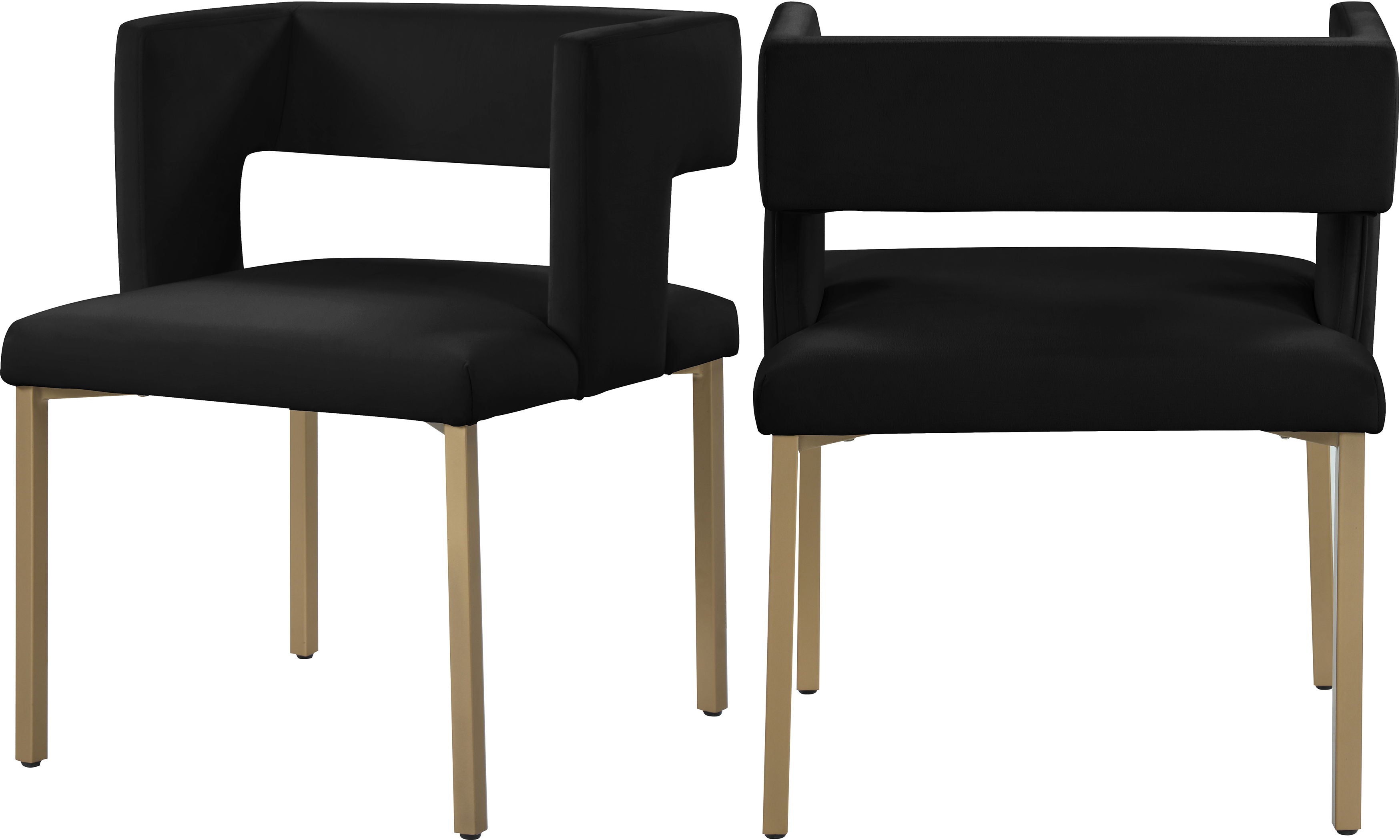 Caleb - Dining Chair with Gold Legs (Set of 2)