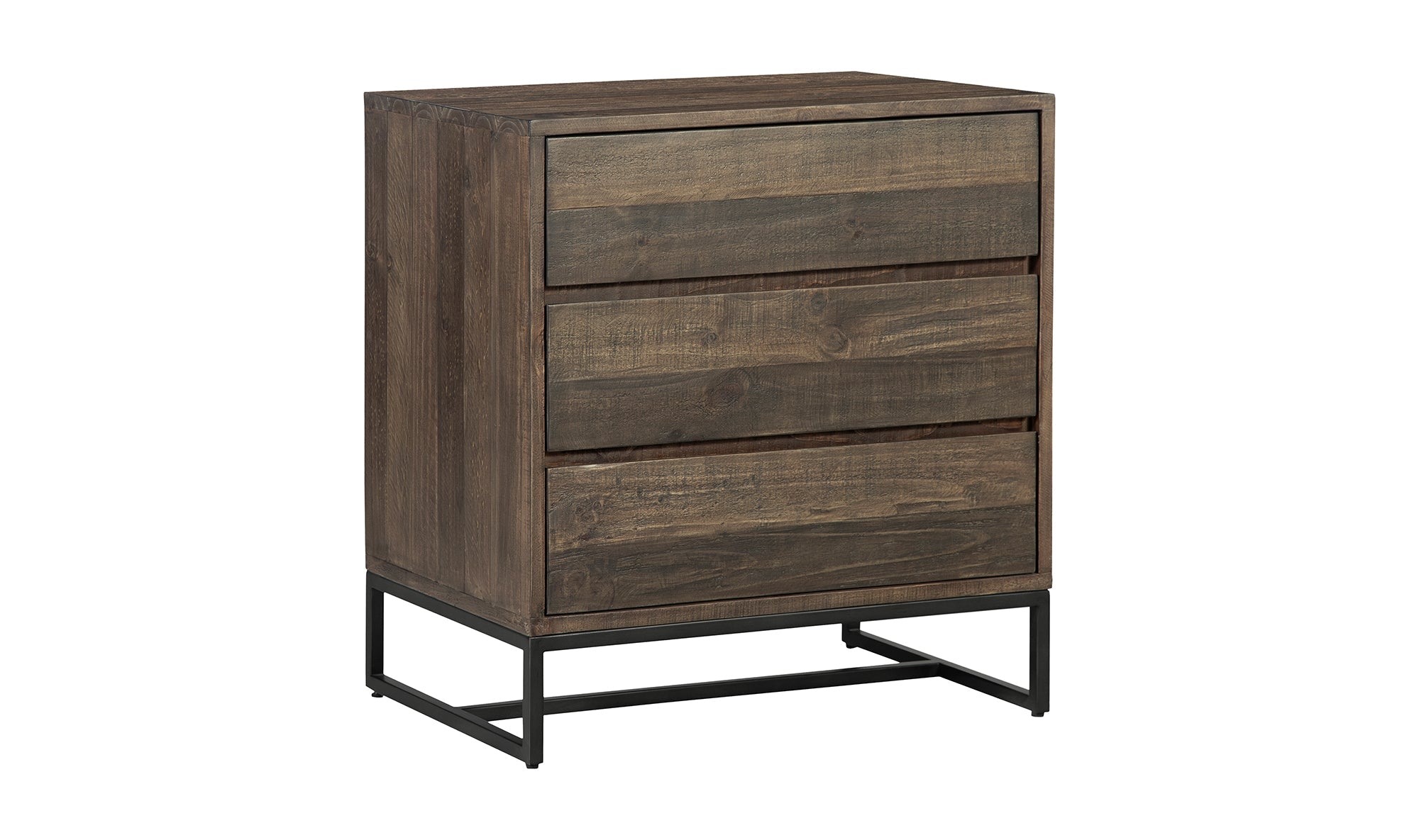 Elena 3 Drawer Nightstand - Select Living Furniture - Nightstands - Moe's Home Collection - Elena 3 Drawer Nightstand - 