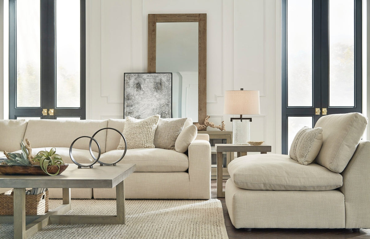 Elyza Sectional - Select Living Furniture - Stationary Sectionals - Signature Design by Ashley® -  - 5 Piece Corner Sectional -Light Beige - Elyza Sectional -