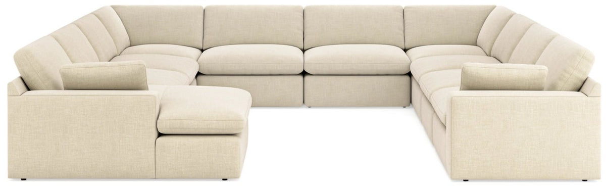 Elyza Sectional - Select Living Furniture - Stationary Sectionals - Signature Design by Ashley® -  - 10-Piece Grand U Sectional -Light Beige - Elyza Sectional -