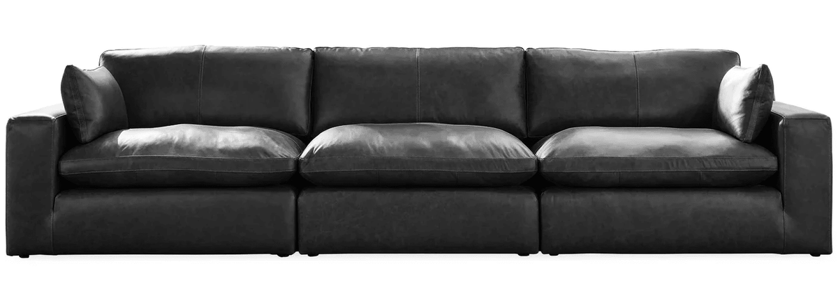 Emilia Modular Leather Sectional - Select Living Furniture - Stationary Sectionals - Signature Design by Ashley® - EMILIA-3PC-2 - 3-Piece Sectional Sofa -Black - Emilia Modular Leather Sectional -