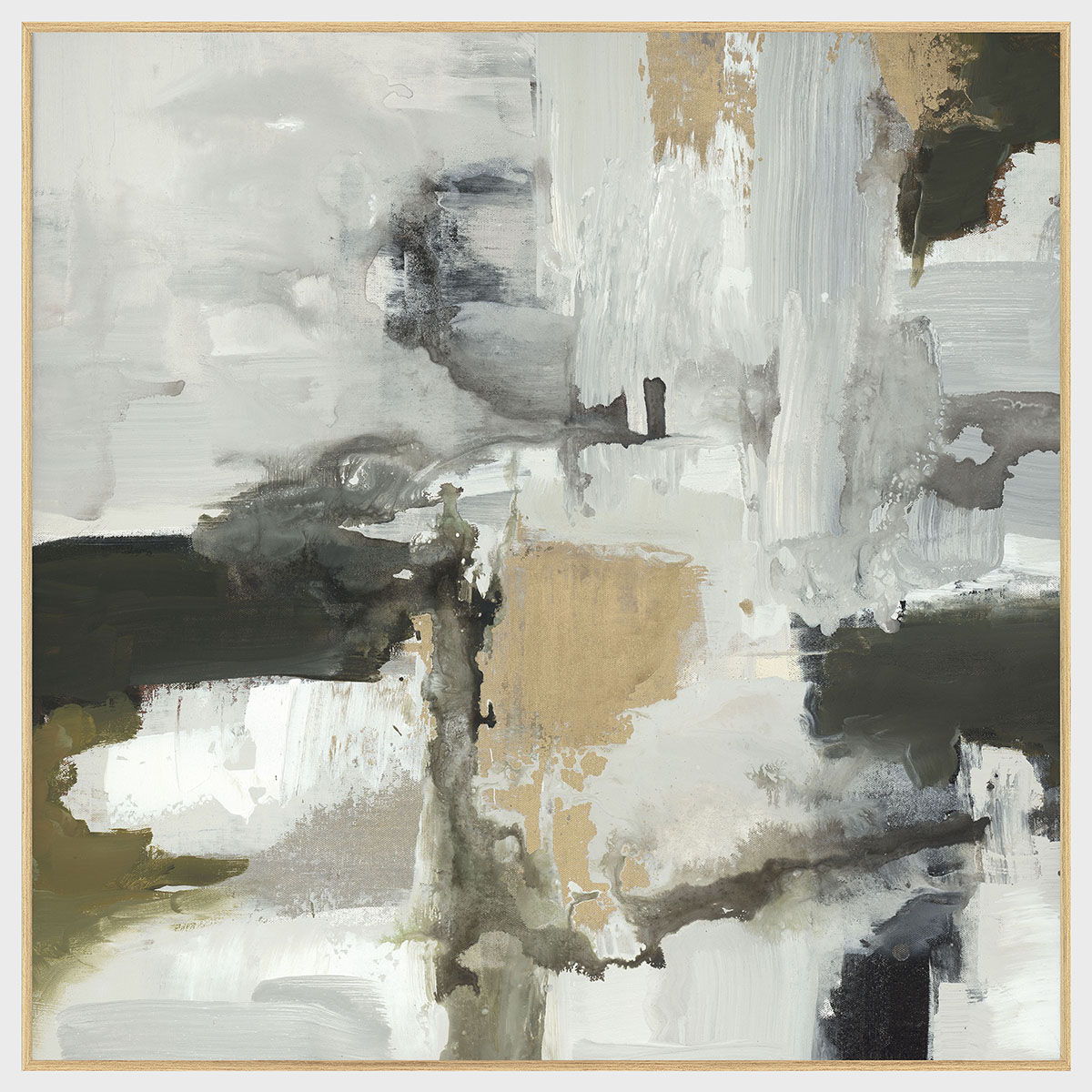 Evolve - 48" x 48" Painting Art By Buddy Whitlock - Gray / Light Brown - Select Living Furniture - Canvas Art - Classic Home - 560076664848 - Evolve - 48" x 48" Painting Art By Buddy Whitlock - Gray / Light Brown -