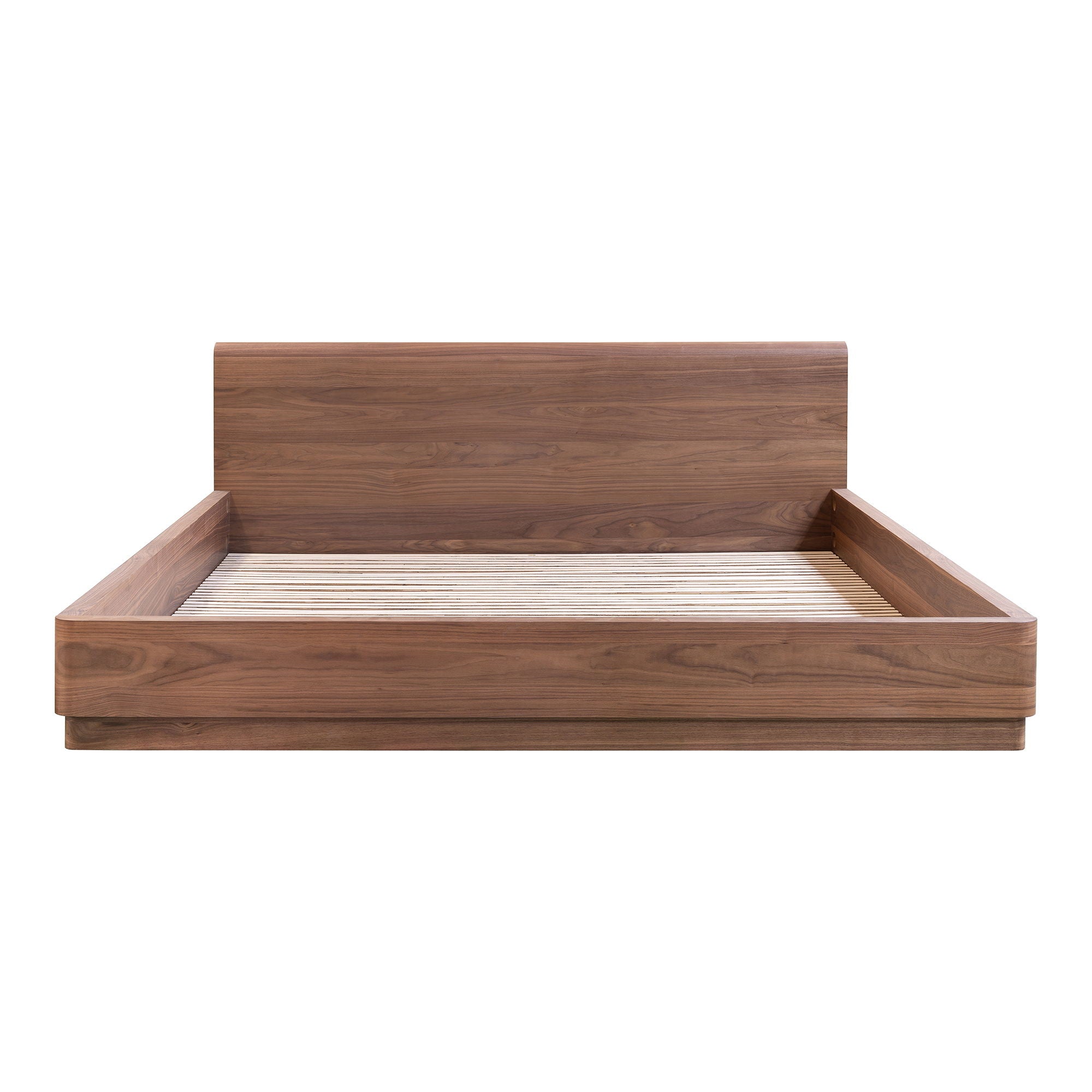 Round Off - Queen Bed - Natural Walnut