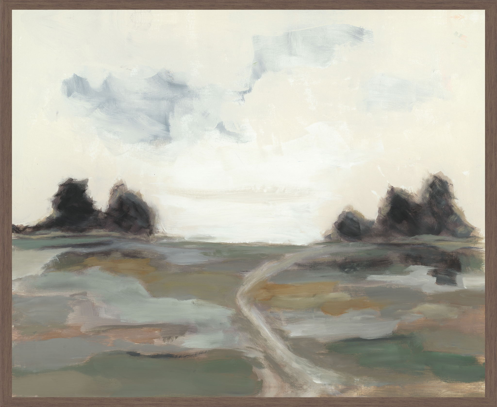 Field - 48" x 72" Painting By Buddy Whitlock - Gray / White