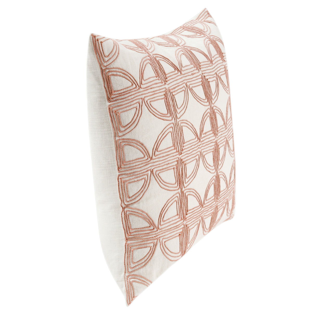 Elea - 22" x 22" Pillow - Ivory / Blush