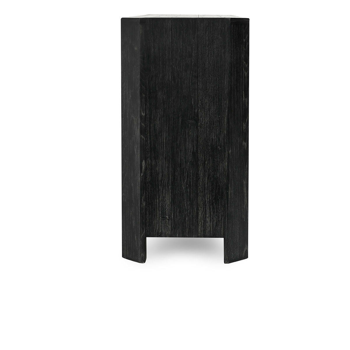 Macarthur - Reclaimed Oak 4 Door Cabinet - Aged Black