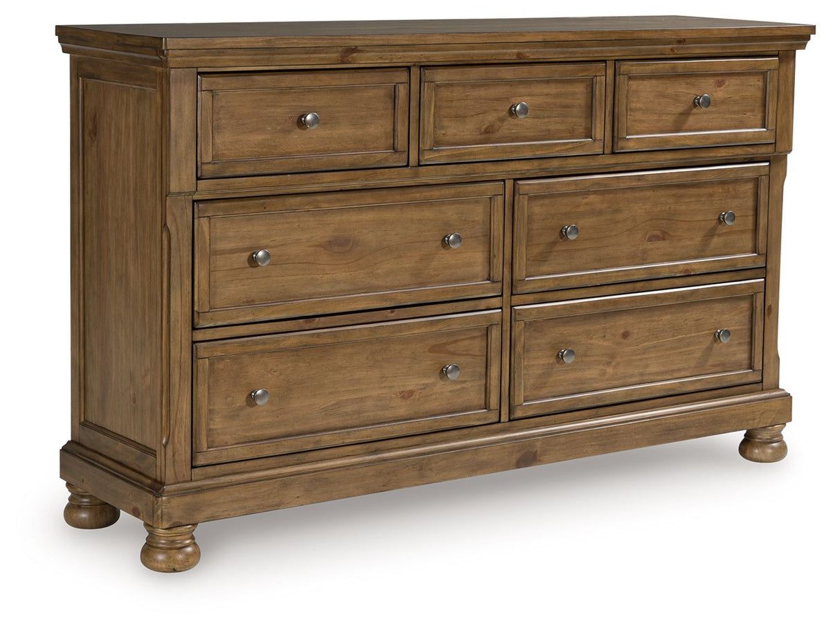 Feddinger - Dresser - Medium Brown - Select Living Furniture - Dressers - Signature Design by Ashley® - PCB779-31 - Feddinger - Dresser - Medium Brown -