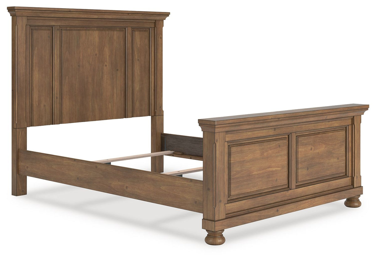 Feddinger - Panel Bed - Select Living Furniture - Panel Beds - Signature Design by Ashley® - PCB779B2 - Light Brown -Queen - Feddinger - Panel Bed -