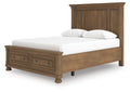 Feddinger - Panel Storage Bed - Select Living Furniture - Storage Beds - Signature Design by Ashley® - PCB779B11 - Light Brown -Queen - lifestyle -