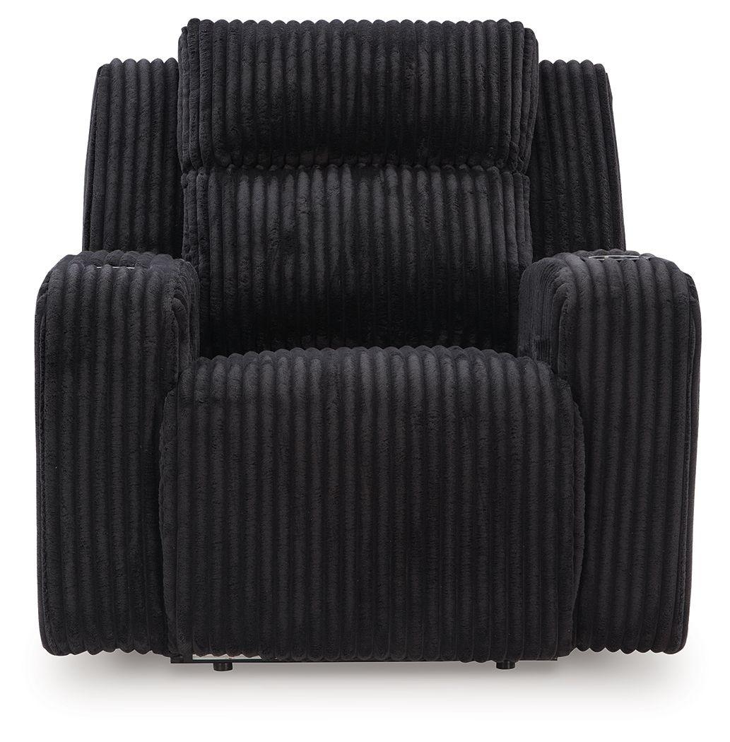 Forest Lake - Power Recliner With Adj Headrest - Black - Select Living Furniture - Reclining Chairs - Signature Design by Ashley® - PC6420213 - Forest Lake - Power Recliner With Adj Headrest - Black -