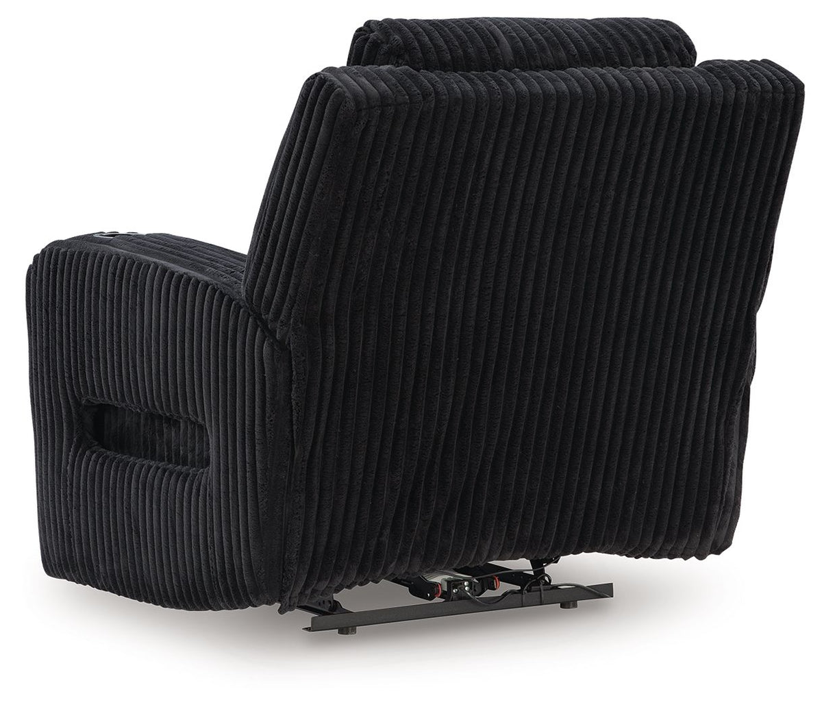 Forest Lake - Power Recliner With Adj Headrest - Black - Select Living Furniture - Reclining Chairs - Signature Design by Ashley® - PC6420213 - Forest Lake - Power Recliner With Adj Headrest - Black -