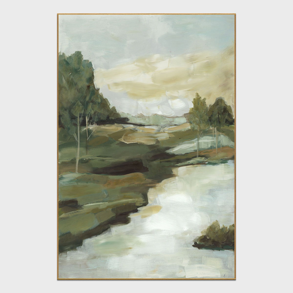 Forest Park - Painting Art by Buddy Whitlock - Select Living Furniture - Canvas Art - Classic Home - 56007474C - Dark Green -48"W x 2"D x 72"H - Forest Park - Painting Art by Buddy Whitlock -