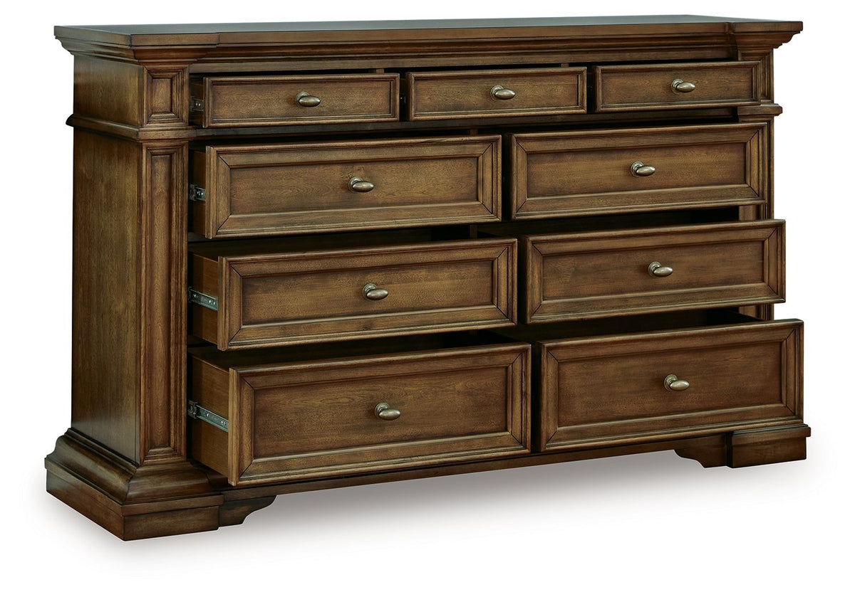 Frantanna - Dresser - Select Living Furniture - Dressers - Signature Design by Ashley® - PCB949B1 - Dark Brown -Dresser & Mirror - Frantanna - Dresser -