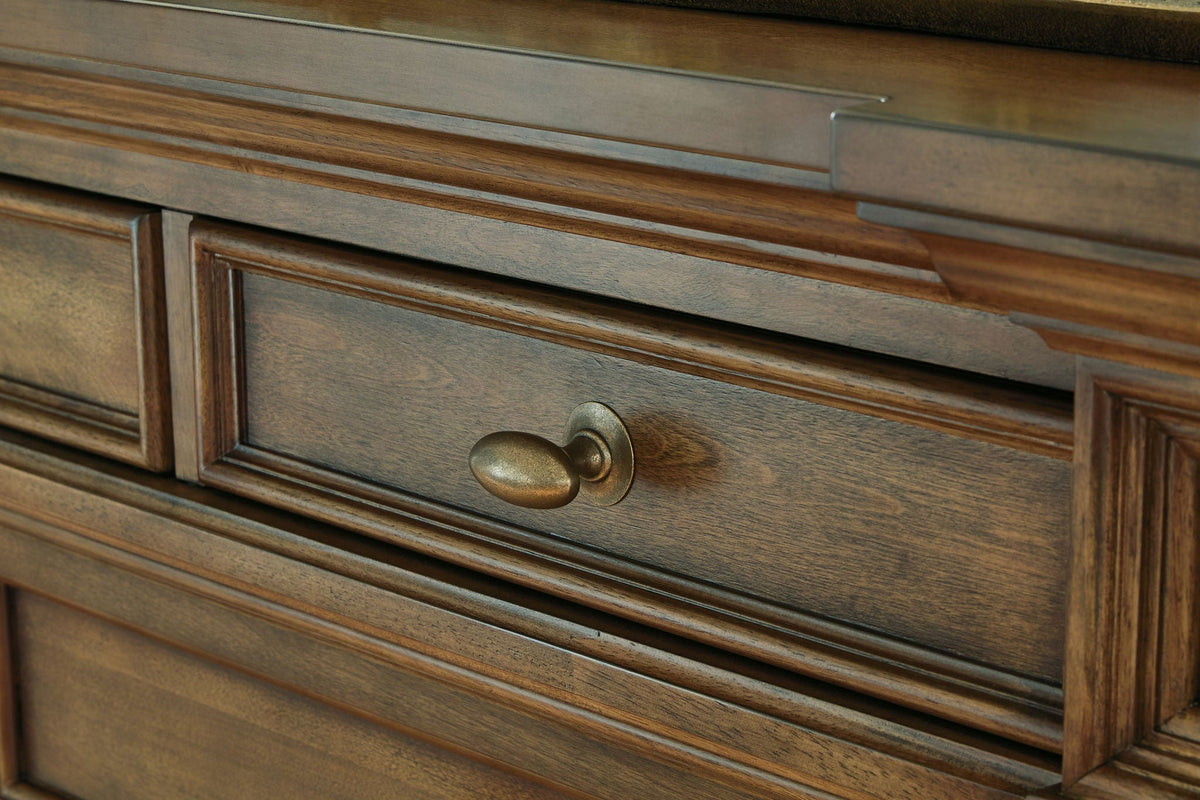Frantanna - Dresser - Select Living Furniture - Dressers - Signature Design by Ashley® - PCB949B1 - Dark Brown -Dresser & Mirror - Frantanna - Dresser -