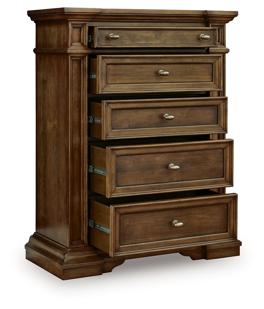 Frantanna - Five Drawer Chest - Brown - Select Living Furniture - Accent Chests - Signature Design by Ashley® - PCB949-46 - Frantanna - Five Drawer Chest - Brown -