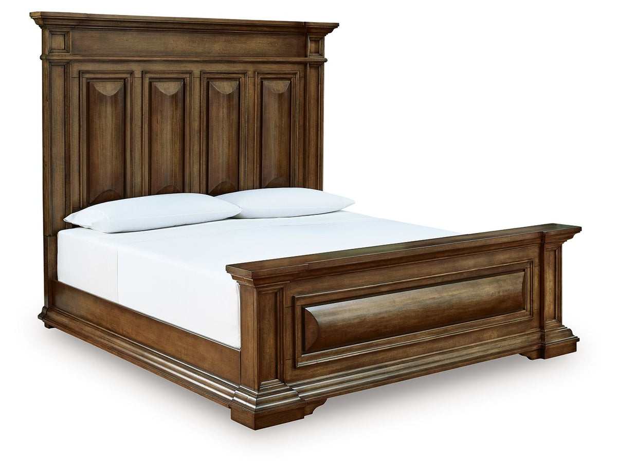 Frantanna - Panel Bed - Select Living Furniture - Panel Beds - Signature Design by Ashley® - PCB949B7 - Dark Brown -Panel Beds - California King - Frantanna - Panel Bed -