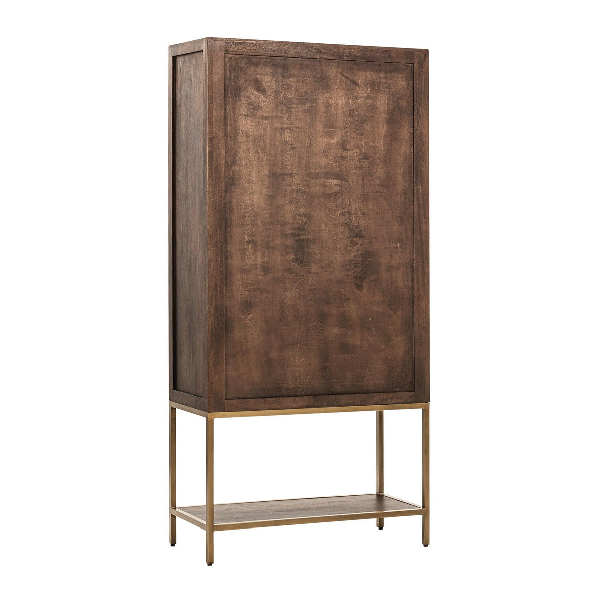 Freemont - Solid Wood Tall Cabinet - Kona Brown - Select Living Furniture - Display Cabinets - Classic Home - 52011001 - Freemont - Solid Wood Tall Cabinet - Kona Brown -