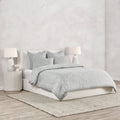 French Herringbone - 3 Piece Duvet Set - Select Living Furniture - Duvet Covers & Shams - Villa - BEDD316K - Storm -King - French Herringbone - 3 Piece Duvet Set -
