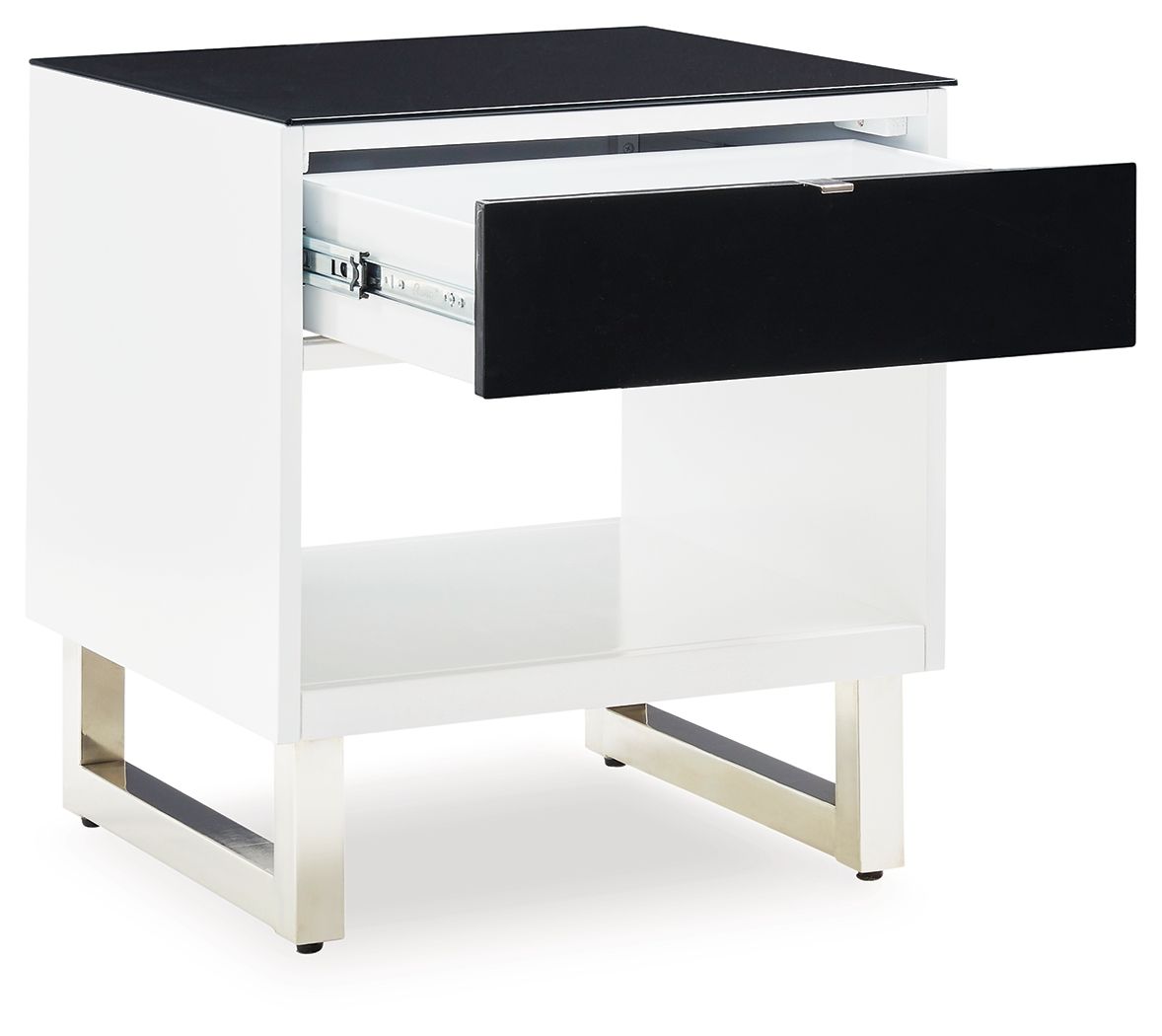 Gardoni - Rectangular End Table - White / Black - Select Living Furniture - End Tables - Signature Design by Ashley® - T756-3 - Gardoni - Rectangular End Table - White / Black -