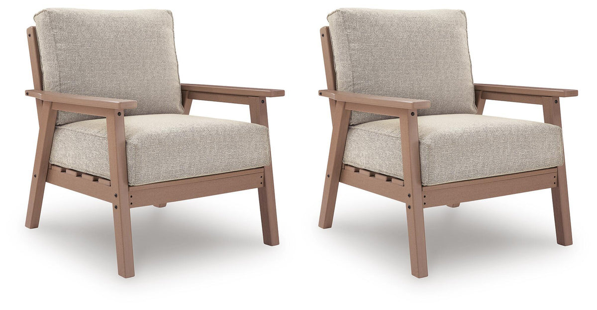 Grover Beach - Lounge Chair With Cushion (Set of 2) - Driftwood - Select Living Furniture - Chair Sets - Signature Design by Ashley® - PCP422-820 - Grover Beach - Lounge Chair With Cushion (Set of 2) - Driftwood -