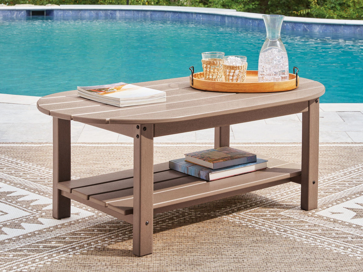 Grover Beach - Oval Table - Select Living Furniture - Coffee Tables - Signature Design by Ashley® - PCP422-706 - Light Brown -End Tables - Grover Beach - Oval Table -