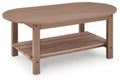 Grover Beach - Oval Table - Select Living Furniture - Coffee Tables - Signature Design by Ashley® - PCP422-700 - Light Brown -Coffee Tables - Grover Beach - Oval Table -