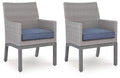Half Moon Beach - Arm Chair With Cushion (Set of 2) - Blue / Gray - Select Living Furniture - Chair Sets - Signature Design by Ashley® - PCP418-601A - Half Moon Beach - Arm Chair With Cushion (Set of 2) - Blue / Gray -