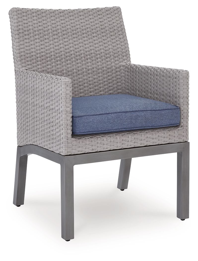 Half Moon Beach - Arm Chair With Cushion (Set of 2) - Blue / Gray - Select Living Furniture - Chair Sets - Signature Design by Ashley® - PCP418-601A - Half Moon Beach - Arm Chair With Cushion (Set of 2) - Blue / Gray -