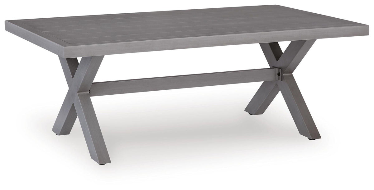 Half Moon Beach - Rectangular Cocktail Table - Gray - Select Living Furniture - Coffee Tables - Signature Design by Ashley® - PCP418-701 - Half Moon Beach - Rectangular Cocktail Table - Gray -