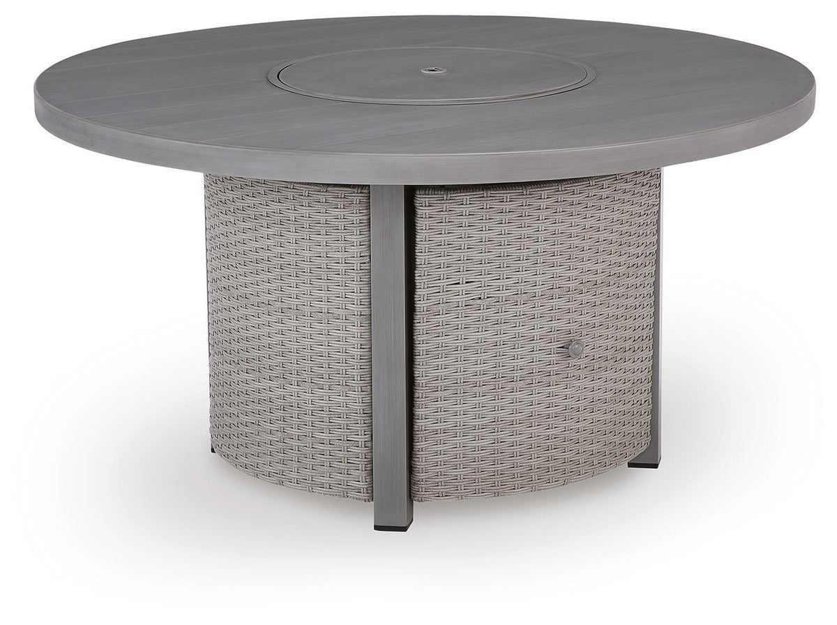Half Moon Beach - Round Fire Pit Table - Gray - Select Living Furniture - Fire Pits - Signature Design by Ashley® - PCP418-776 - Half Moon Beach - Round Fire Pit Table - Gray -