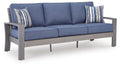 Half Moon Beach - Sofa With Cushion - Blue / Gray - Select Living Furniture - Sofas - Signature Design by Ashley® - PCP418-838 - Half Moon Beach - Sofa With Cushion - Blue / Gray -