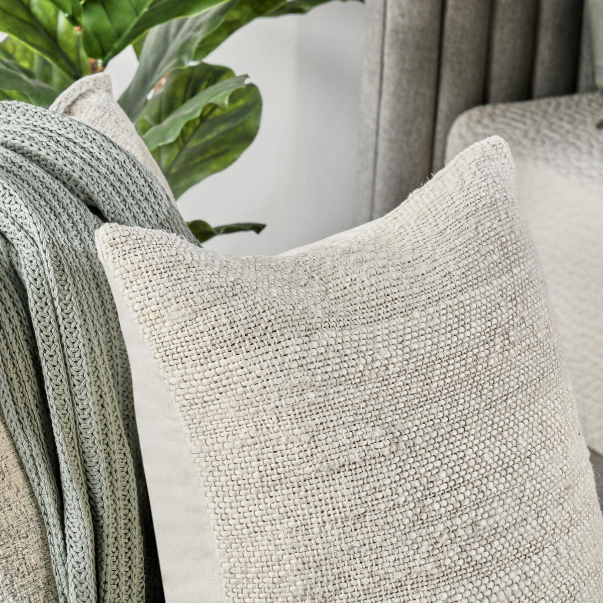 Halter Pouf - Pillow - Ivory - Select Living Furniture - Accent Pillows - Villa - V260032 - Halter Pouf - Pillow - Ivory -