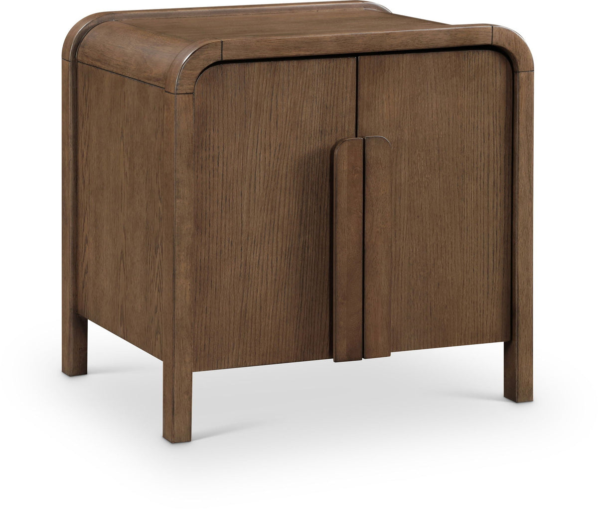 Harmony - Oak Veneer And Solid Wood Night Stand - Select Living Furniture - Accent Nightstands - Meridian Furniture - 805Brown-NS - Dark Brown - Harmony - Oak Veneer And Solid Wood Night Stand -