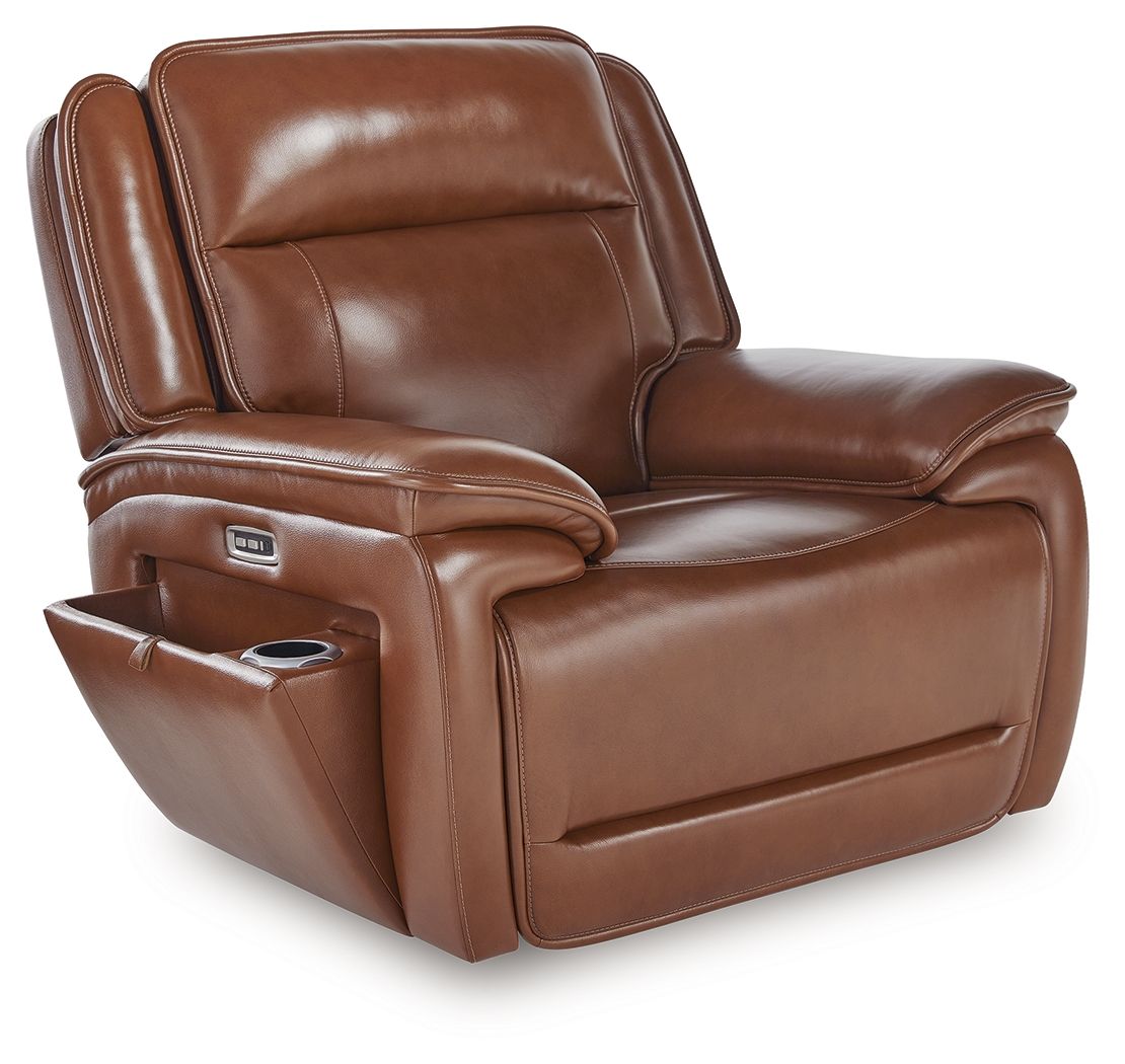 Healy Pier - Power Recliner / Adj Headrest - Chocolate - Select Living Furniture - Reclining Chairs - Signature Design by Ashley® - U1120413 - Healy Pier - Power Recliner / Adj Headrest - Chocolate -