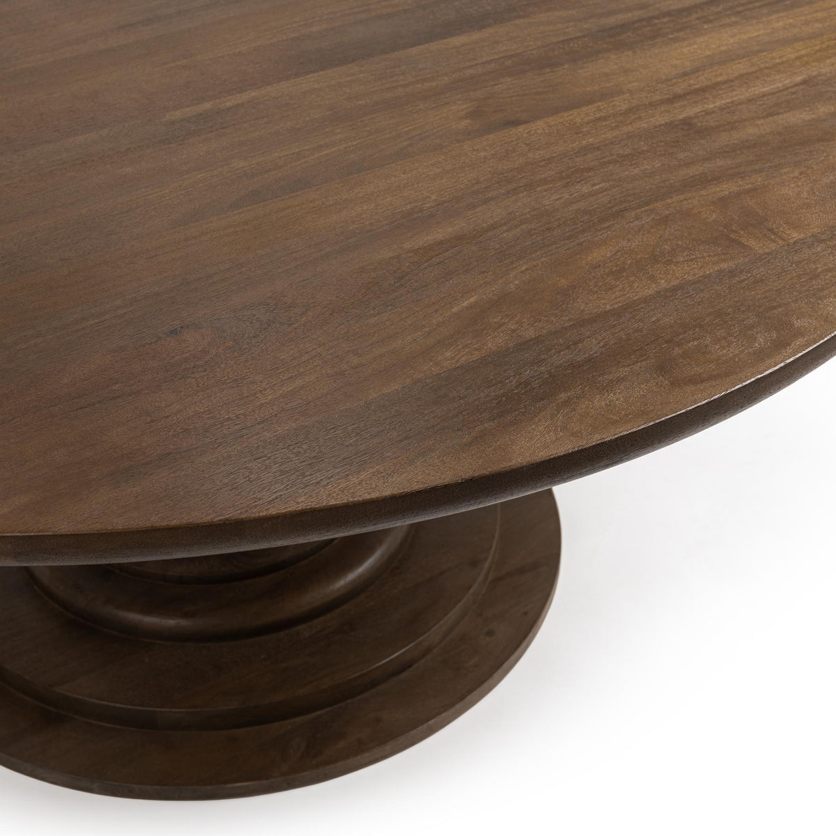 Hera - Round Dining Table - Select Living Furniture - Dining Tables - Classic Home - 51011920 - Pecan Brown -60"W x 60"D x 30"H - Hera - Round Dining Table -