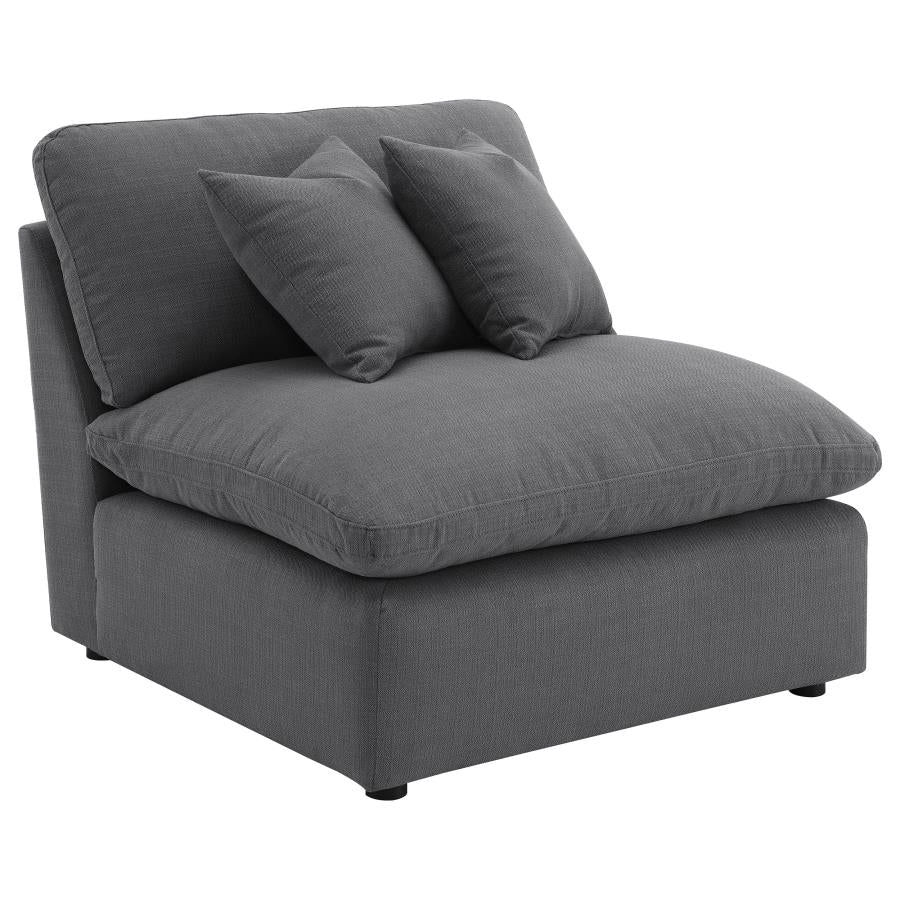 Hobson Armless Chair - Select Living Furniture - Select Living Furniture -  - Charcoal - Hobson Armless Chair -
