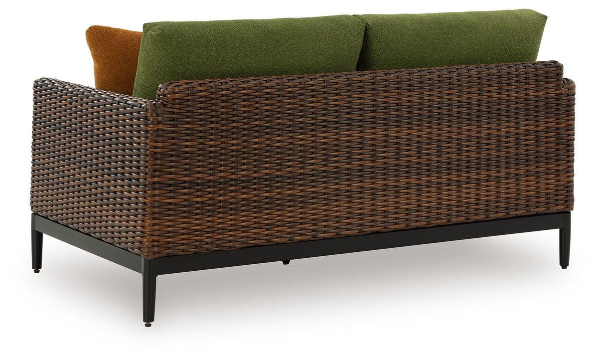 Horizon Hall - Lounge Set - Select Living Furniture - 6 Piece Outdoor Sets - Signature Design by Ashley® - P572/838/821(2)/814/701/706 - Dark Brown -6 Pc. Lounge Set With Sofa - Horizon Hall - Lounge Set -
