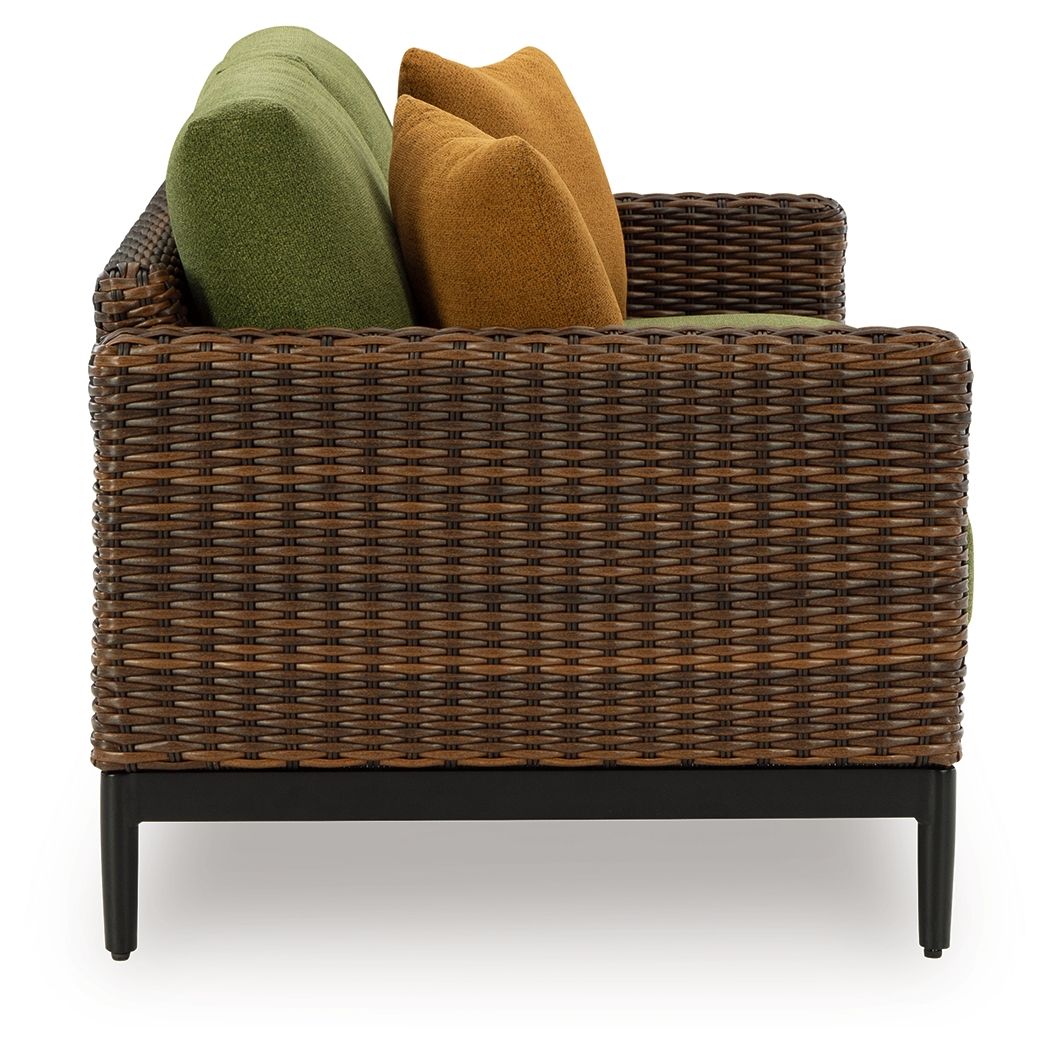 Horizon Hall - Loveseat With Cushion - Brown / Green - Select Living Furniture - Loveseats - Signature Design by Ashley® - P572-835 - Horizon Hall - Loveseat With Cushion - Brown / Green -