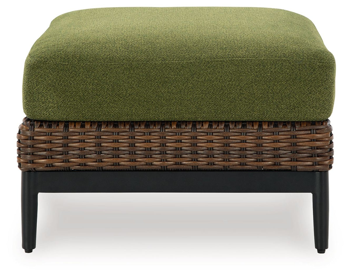 Horizon Hall - Ottoman With Cushion - Brown / Green - Select Living Furniture - Ottomans - Signature Design by Ashley® - P572-814 - Horizon Hall - Ottoman With Cushion - Brown / Green -