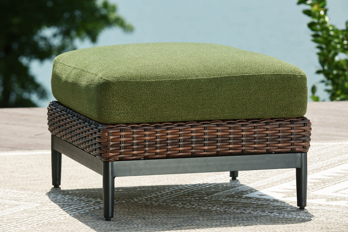 Horizon Hall - Ottoman With Cushion - Brown / Green - Select Living Furniture - Ottomans - Signature Design by Ashley® - P572-814 - Horizon Hall - Ottoman With Cushion - Brown / Green -