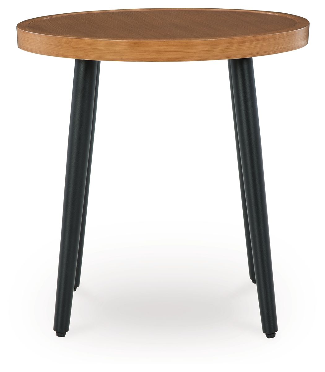 Horizon Hall - Round End Table - Two-tone Brown - Select Living Furniture - End Tables - Signature Design by Ashley® - P572-706 - Horizon Hall - Round End Table - Two-tone Brown -