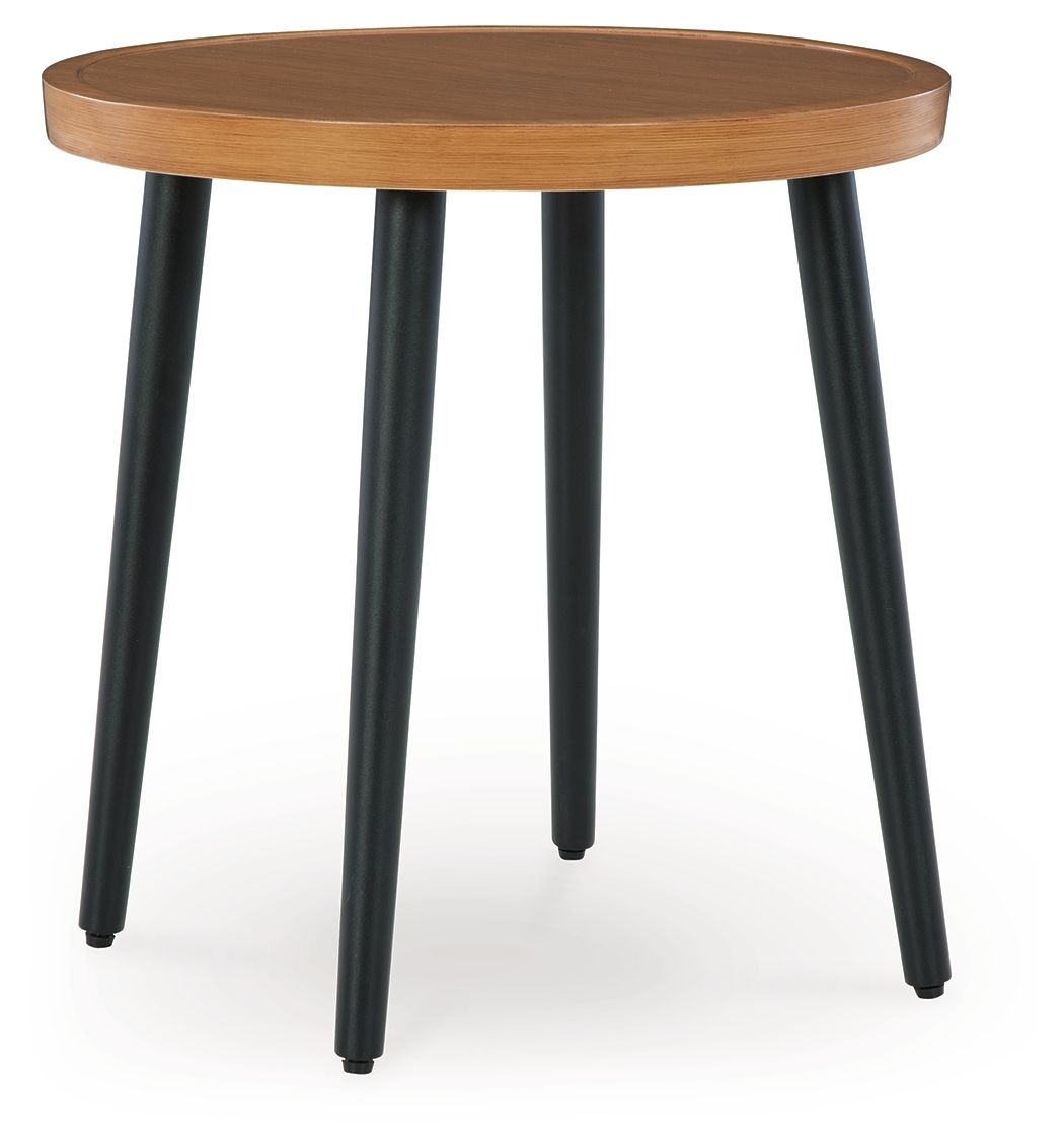 Horizon Hall - Round End Table - Two-tone Brown - Select Living Furniture - End Tables - Signature Design by Ashley® - P572-706 - Horizon Hall - Round End Table - Two-tone Brown -
