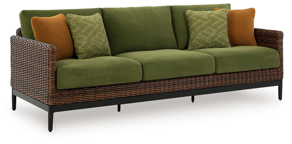 Horizon Hall - Sofa With Cushion - Brown / Green - Select Living Furniture - Sofas - Signature Design by Ashley® - P572-838 - Horizon Hall - Sofa With Cushion - Brown / Green -