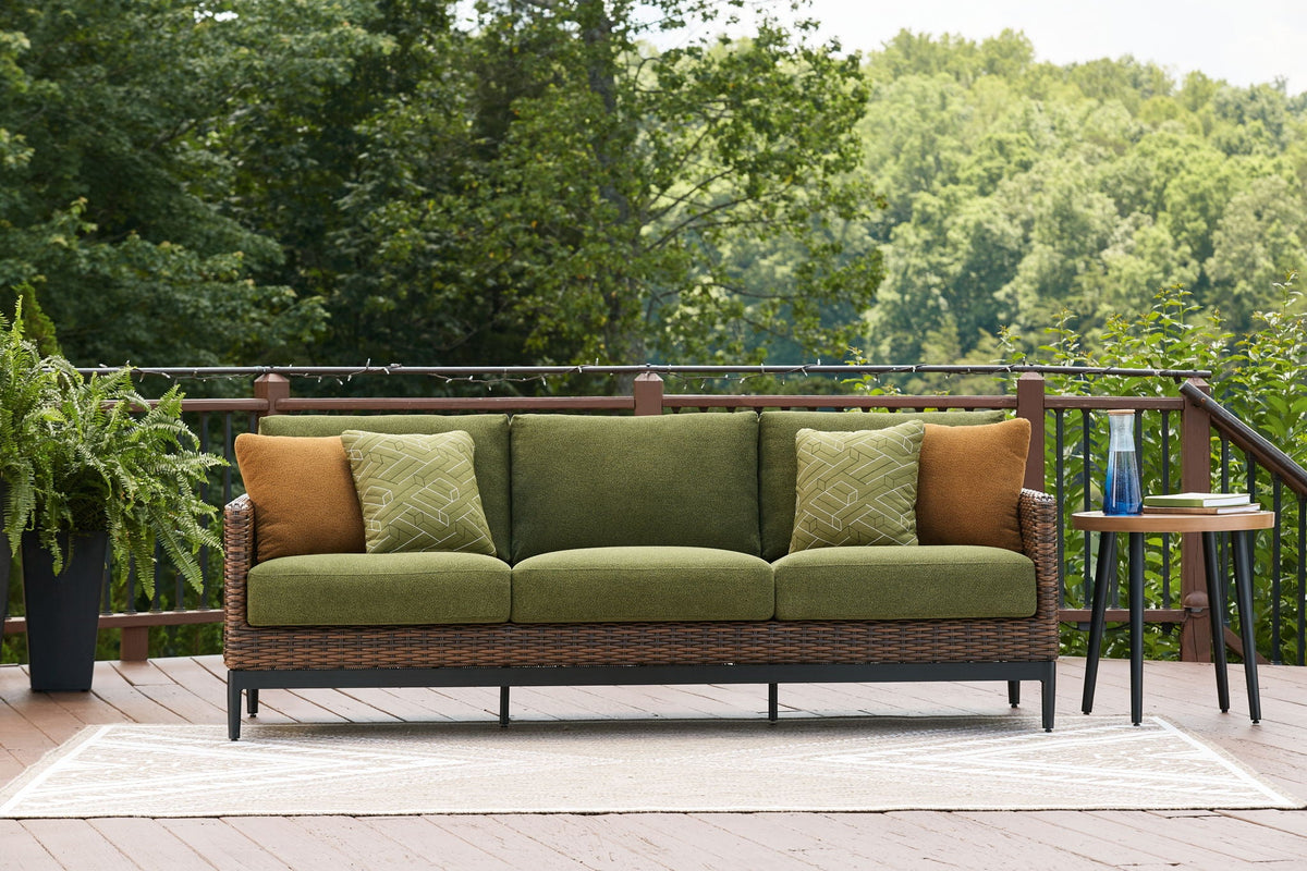 Horizon Hall - Sofa With Cushion - Brown / Green - Select Living Furniture - Sofas - Signature Design by Ashley® - P572-838 - Horizon Hall - Sofa With Cushion - Brown / Green -