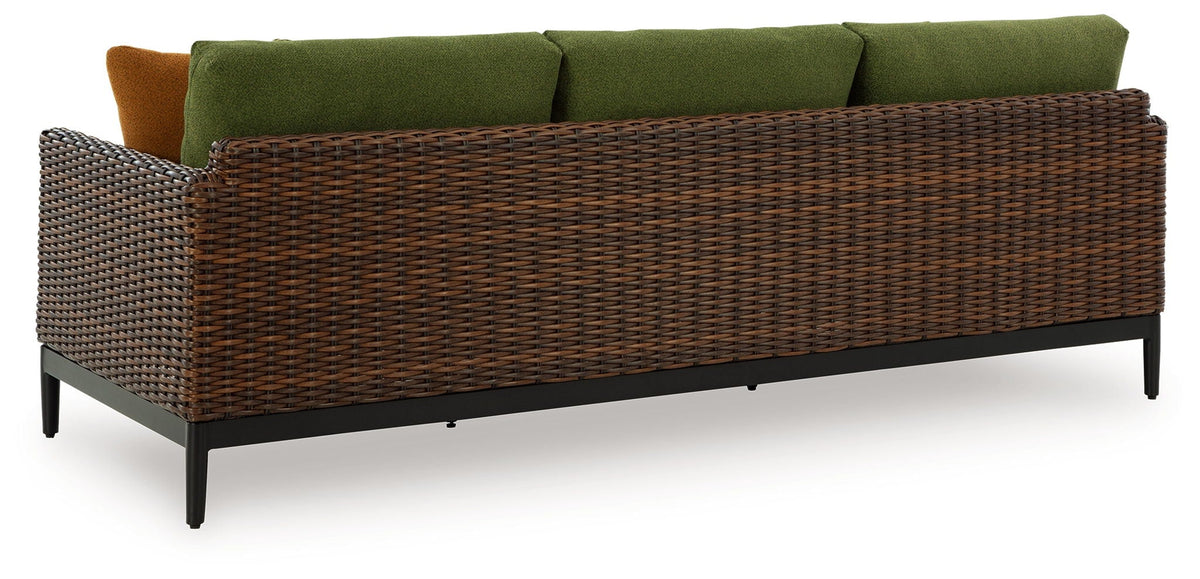 Horizon Hall - Sofa With Cushion - Brown / Green - Select Living Furniture - Sofas - Signature Design by Ashley® - P572-838 - Horizon Hall - Sofa With Cushion - Brown / Green -