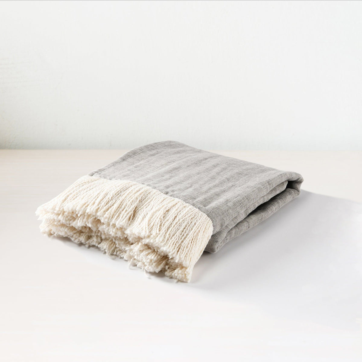 Joshua - TC Throw - Gray / Ivory - Select Living Furniture - Throws - Villa - V200108 - Joshua - TC Throw - Gray / Ivory -